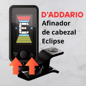 D'Addario afinador cromático de cabezal eclipse Afinador de cabezal cromático D'Addario Eclipse..